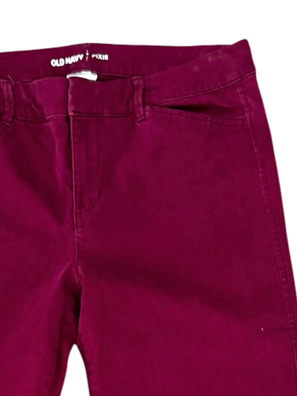 Old Navy Pixie Size 8 Sateen Ankle Pants in Chilled Sangria (Burgundy) - Picture 2 of 5